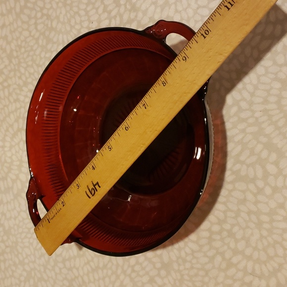 Anchor Hocking Coronation Ruby Red Depression Glass Serving Bowl - Picture 9 of 13